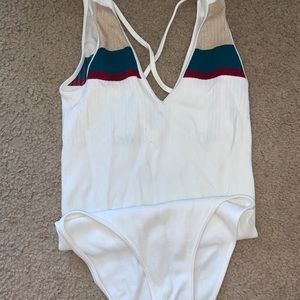 White fashion nova body suit